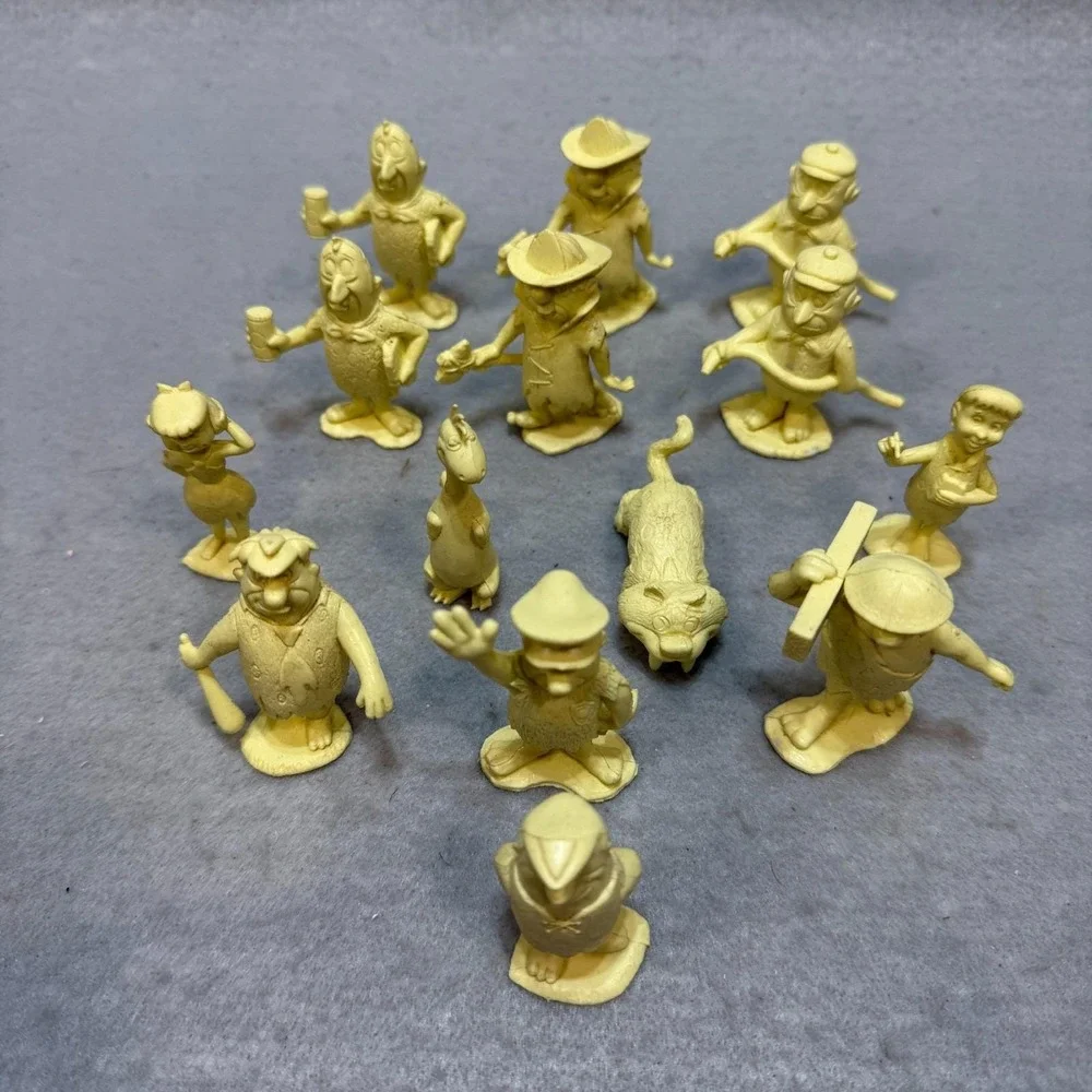 Vintage 1961 Flintstones Marx Playset 14 Figure Lot Replacement Pieces